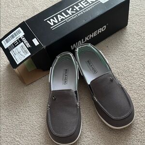 NWT WALKHERO Gray Slip-On Shoes